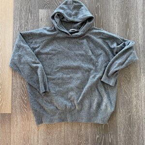 Zara Heather Gray Knit Hoodie